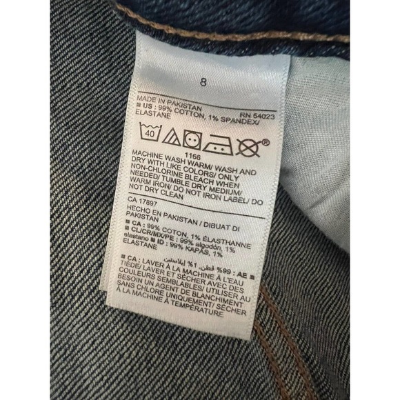 Old Navy Womens Straight Leg Mom’s Jeans Blue Whiskered High Rise Size 8 NWT - Picture 4 of 7